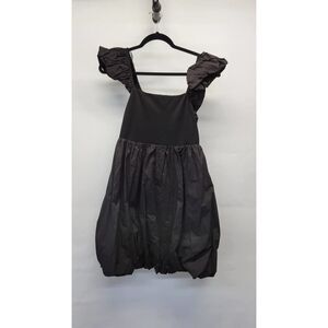 Mix Media Balloon Detail Mini Dress Endless Rose